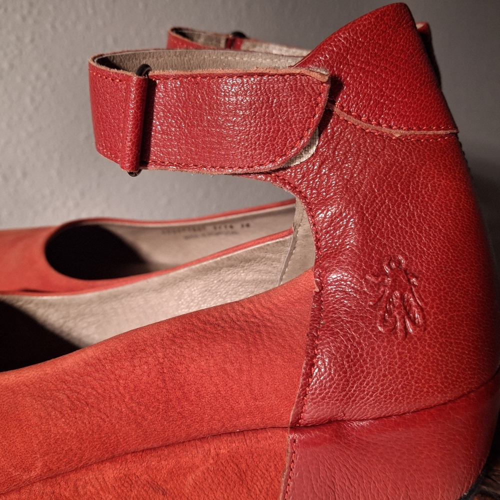 Fly London "Bana661Fly" Red Shoes - Picture 2 of 8